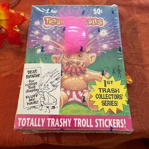 NIB Totally Trashy Troll Stickers 1st Edition 1992 Topps